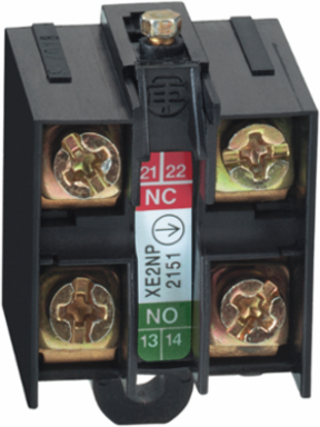 Limit switch contact block, Limit switches XC Standard, 1NC+1 NO, slow break, make before break