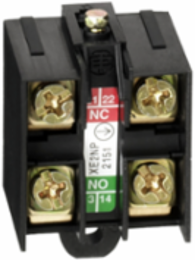 Limit switch contact block, Limit switches XC Standard, 1NC+1 NO, slow break, break before make