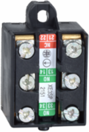 Limit switch contact block, Limit switches XC Standard, 2NC+1 NO, slow break, break before make