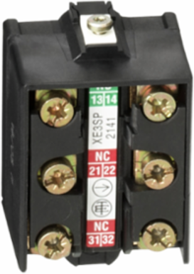 Limit switch contact block, Limit switches XC Standard, 2NC+1 NO, snap action