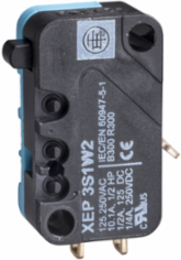 Microswitch, Limit switches XC Standard, miniature limit switch, flat plunger, 6.35 mm cable clip tags