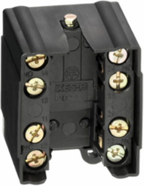 Limit switch contact block, Limit switches XC Standard, XESP, 2C/O snap action, simultaneous, silver plated