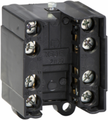Limit switch contact block, Limit switches XC Standard, XESP, 2C/O snap action, simultaneous, silver plated