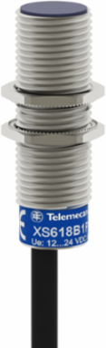 Inductive proximity sensors XS, inductive sensor XS5 M12, L53mm, brass, Sn2mm, 12...48 VDC, cable 2 m