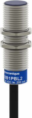 Inductive proximity sensors XS, inductive sensor XS5 M12, L53mm, brass, Sn2mm, 12...48 VDC, cable 2 m