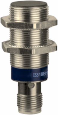 Inductive proximity sensors XS, inductive sensor XS5 M18, L73mm, brass, Sn5mm, 24...240VAC/DC, 1/2"