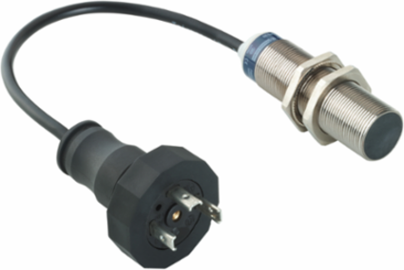 Inductive proximity sensors XS, inductive sensor XS6 M18, L62mm, brass, Sn8mm, 24...240VAC/DC, DIN 0.15 m
