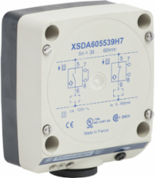 Inductive proximity sensors XS, inductive sensor XSD 80x80x40, plastic, Sn40mm, 24...240 VAC, terminals
