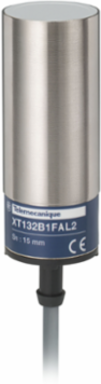 Telemecanique Capacitive proximity sensors XT, cylindrical Ø 32 mm, brass, Sn 15 mm, cable 2 m
