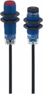 Photoelectric sensors XU, XUB, thru beam, laser, Sn 100 m, 12...24 VDC, cable 2 m