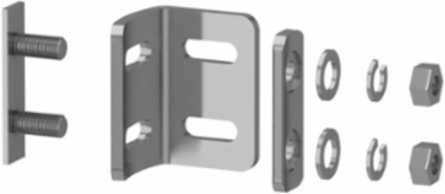 Telemecanique Safety light curtains XUSL, Curved bracket, 6 fixing brackets set
