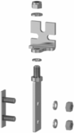 Telemecanique Safety light curtains XUSL, Swivel bracket with end caps, 4 fixing brackets set