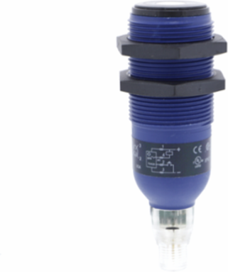 Ultrasonic sensors XX, ultrasonic sensor cylindrical M30, Sn 1 m, NO, M12 connector