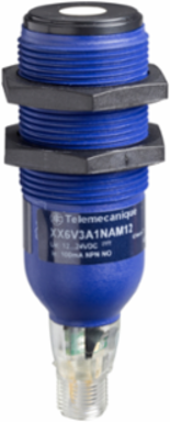 Ultrasonic sensors XX, ultrasonic sensor cylindrical M30, Sn 1 m, NO, M12 connector