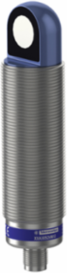Ultrasonic sensors XX, ultrasonic sensor, stainless steel, cylindrical M30, angled, 2 m, 0...10 V
