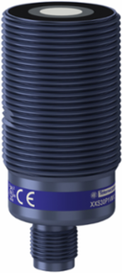 Ultrasonic sensors XX, ultrasonic sensor, plastic, cylindrical M30, straight, 1 m, 0...10 V
