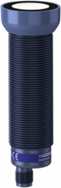 Ultrasonic sensors XX, ultrasonic sensor, plastic, cylindrical M30, straight, 4 m, PNP