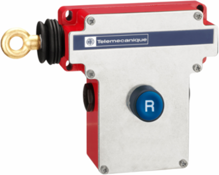 Latching emergency stop rope pull switch, Telemecanique rope pull switches XY2C, cable 300 VAC 10amp XY2CE+options
