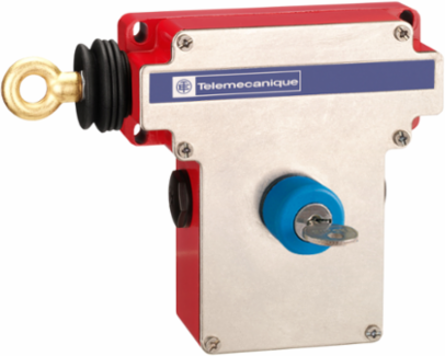 Latching emergency stop rope pull switch, Telemecanique rope pull switches XY2C, cable XY2CE, 300 V AC, 10 A