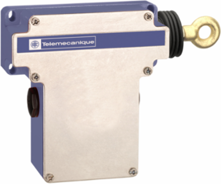 Latching emergency stop rope pull switch, Telemecanique rope pull switches XY2C, cable XY2CE, 300 V AC, 10 A