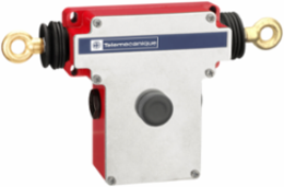 Dual emergency stop rope pull switch, Telemecanique rope pull switches XY2C, e 2x(1NC+1NO), Pg13.5, flush pb