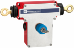 Dual emergency stop rope pull switch, Telemecanique rope pull switches XY2C, e 2x(1NC+1NO), Pg13.5, key release pb