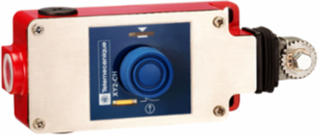 Latching emergency stop rope pull switch, Telemecanique rope pull switches XY2C, e XY2CH, 1NC+1 NO, booted pushbutton
