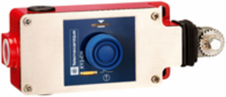 Latching emergency stop rope pull switch, Telemecanique rope pull switches XY2C, e XY2CH, 2NC, booted pushbutton