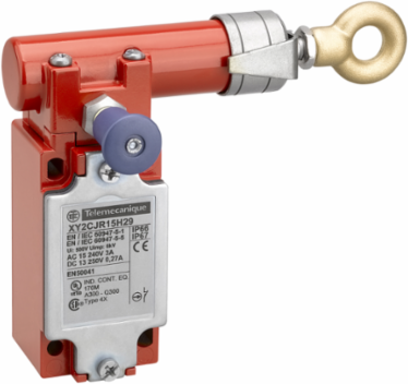 Latching emergency stop rope pull switch, Telemecanique rope pull switches XY2C, e XY2CJ, right side, 2NC+1 NO, ISO M20