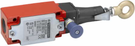 Latching emergency stop rope pull switch, Telemecanique rope pull switches XY2C, e XY2CJ, straight, 2NC ISO M20