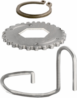 Telemecanique Emergency stop rope pull switches XY2C, mounting kit, spring notched washer circlip
