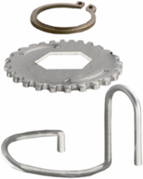 Telemecanique Emergency stop rope pull switches XY2C, mounting kit, spring notched washer circlip