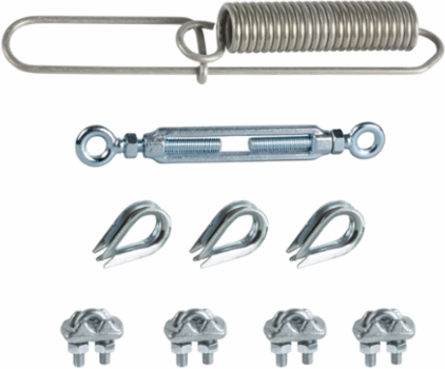 Telemecanique Emergency stop rope pull switches XY2C, mounting kit, Ø 5 mm, L 25.5 m