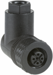 Female, M12, 4 pin, elbowed connector, cable gland Pg 7