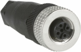 Female, M12, 4 pin, straight connector, cable gland Pg 7