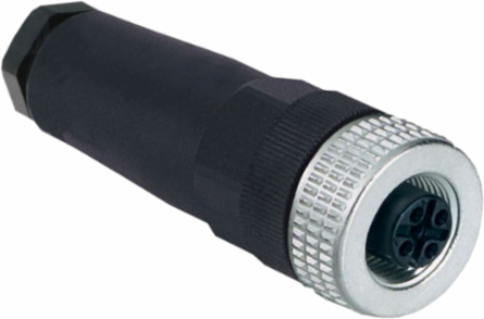 Male, M12, 5 pin, shielded straight connector