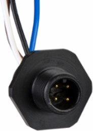 Adaptor, metal, tapped hole M20, for male connector, M12, 5 wire