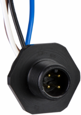 Adaptor, plastic, tapped hole Pg 11, for male connector, M12, 4 wire