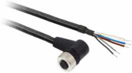 Pre wired connectors XZ, elbowed female, M12, 5 pins, cable PUR 2 m