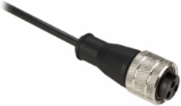 Pre wired connectors XZ, straight female, 1/2"20 UNF, 3 pins, cable PUR 5 m