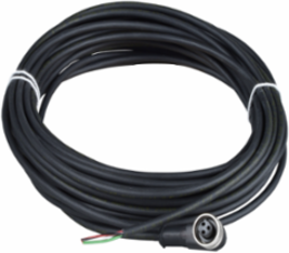 Pre wired connectors XZ, elbowed female, 1/2"20 UNF, 3 pins, cable PUR 5 m