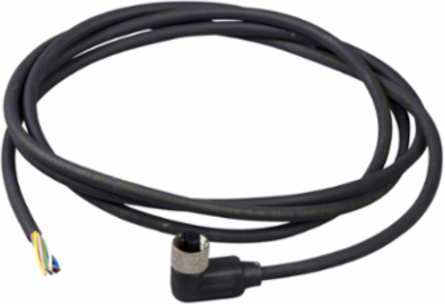 Con. M12, Female, 90°, 8 pins, 2 m pre wired