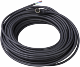 Con. M12, Female, 90°, 8 pins, 25 m pre wired