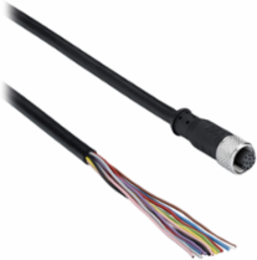 M12 12 pin straight female connector 15 m safety light curtain integrated muting