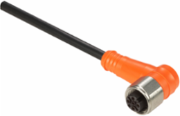 Pre wired connectors XZ, elbowed female, M12, 5 pins, cable PVC 5 m