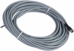 Pre wired connectors XZ, straight female, M8, 3 pins, cable PVC 10 m