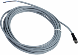 Pre wired connectors XZ, straight female, M8, 3 pins, cable PVC 5 m