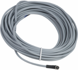 Pre wired connectors XZ, elbowed female, M8, 4 pins, cable PVC 10 m