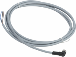Pre wired connectors XZ, elbowed female, M8, 4 pins, cable PVC 2 m