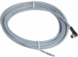 Pre wired connectors XZ, elbowed female, M8, 4 pins, cable PVC 5 m